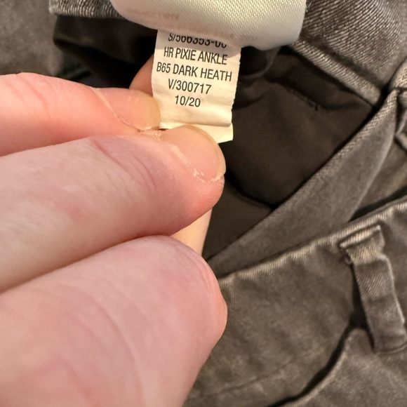 Old Navy Pixie High Rise Ankle Dark Heath Gray Pants Size 12. - Picture 6 of 6